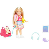 Muñeca Chelsea Viajera Con Accesorios Juguete Barbie ;o