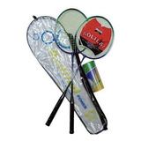 Set De Badminton 2 Raquetas + 2 Plumas + Bolso - Gymtonic