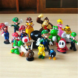 18 Mario Bros - Mini Figura De Juguete De Yoshi Luigi Toad D