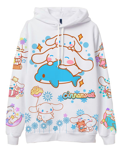 Buzo Hoodie Con Capucha - Cinnamoroll, Kawaii #520