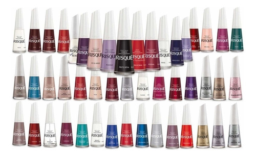 Kit 30 Esmaltes Risqué Hipoalegenicos Atacado Cores Sortidas