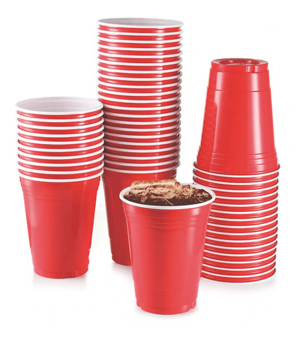 Copo Americano 400ml Biodegradável C/50 Beer Pong Festa