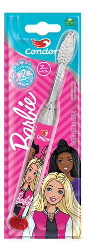 Escova Dental Infantil Macia Com Luz De Led Barbie Condor