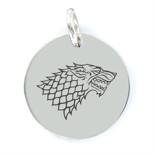 Colgante De Plata 925 25mm Game Of Thrones Stark Lannister