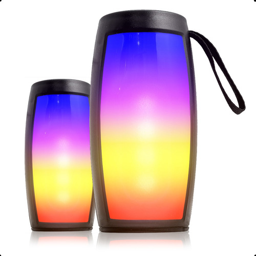 Caixinha De Som Led Rgb Bluetooth Fm Musica Radio Cartão