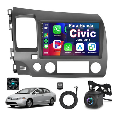 Estéreo Carplay Mirrorlink Bt Fm Para Honda Civic 2006-2011 | Meses sin interés