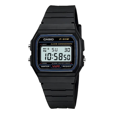 Reloj de pulsera Casio Collection F-91 de Cuerpo Color Negro | Envío gratis