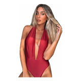 Bodysuit Dama Sin Espalda Body Amarrar Cuello Noche Boliche