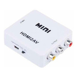 Mini Adaptador Rca Av Conversor P/ Hdmi 1080p Av2hdmi