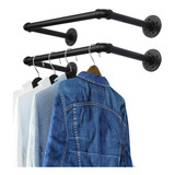 Oropy Industrial Pipe Clothes Rack 21.6 Set Of 2, Heavy Dut