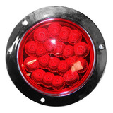 Plafon Redondo Rojo 20 Leds Luz Fija/estrobo 4 Pulgadas