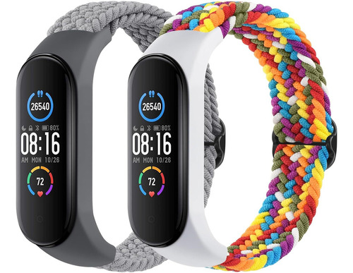 Correa Trenzada Nailon 2 Piezas Para Xiaomi Mi Band 7/