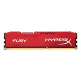 Memória Ram Fury Color Vermelho  4gb 1 Hyperx Hx318c10fr/4