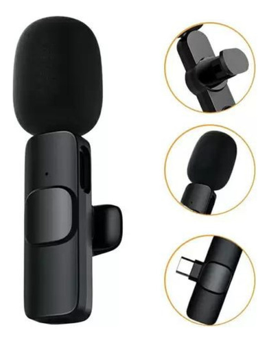 Microfone Lapela Bluetooth Sem Fio iPhone Android Tipo C