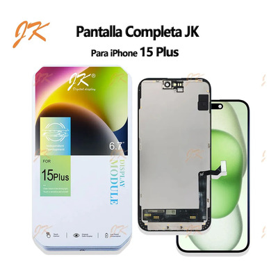 Conjunto De Pantalla In-cell Full Hd Para La Pantalla Oled Xdr Original Del iPhone 15 Plus A3408, A3212, A3409, Designed For Land Cast, Made For Jk, Black Negro