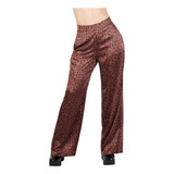 Pantalón Mujer Satinado De Animal Print 960-53