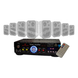 Combo Música Funcional C/8 Bafles + Consola C/bluetooth Fm  