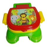 Pelela Infantil 3 En 1 Safari Princesas Porta Rollo Full Color Animales (verde/rojo)