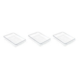 Pack 3 Organizador Refrigerador Cocina Contenedor Con Tapa 