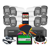 Kit Seguridad Dvr 8 Canales + 8 Camaras Colorvu + Disco 480