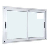 Ventana Modena 200x110 Aluminio C/blanco Vidrio Dvh 4+9+4