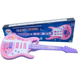 Guitarra Rock Juguete Luces Sonidos Instrumento Musical Niña