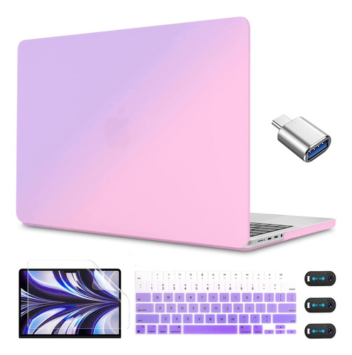 Funda Cissook Para Macbook Air 13 M2 + C/teclado Grad Pink