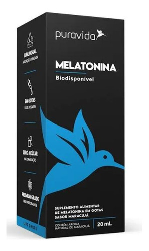 Melatonina Pura Vida Biodisponivel | Sublingual Ação Rápida