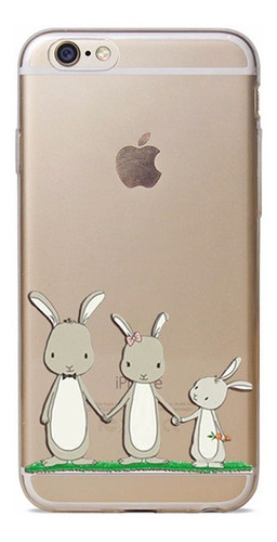 Funda Familia Conejos Tpu Silicón Para iPhone 6 Plus 6s Plus