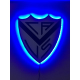 Cuadro Escudo Velez Sarsfield Con Luces Led Azul + Tecla