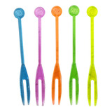 30 Palillos Neon Coctel Bebidas Frutas Decoracion Fiesta Fig