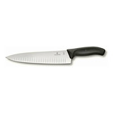 Victorinox Cuchillo Para Chef Con Alveolos, Negro, 25 Cm