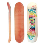 Shape Neon White Upskateboard Marfim 8.0 + Lixa