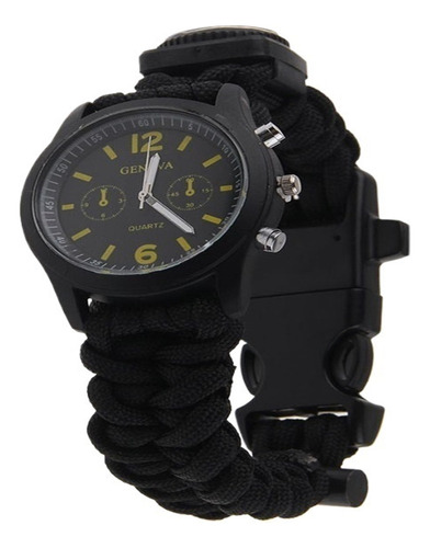 (bk) Pulseira De Sobrevivência 555 Paracord Com Bússola Flin