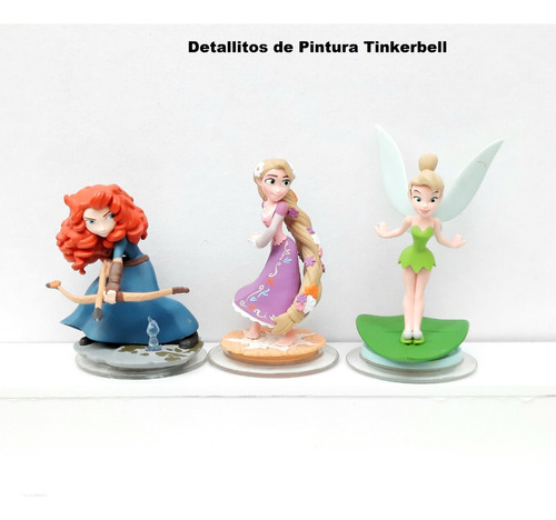 Disney Infinity Figuras De Rapunzel/merida/tinkerbell