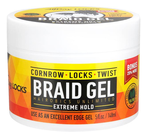 Allday Locks Braid Gel | Extreme Hold, Smooths & Tames Frizz