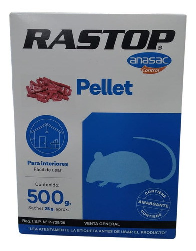 Rastop Pellet 500g - Veneno Para El Control De Roedores