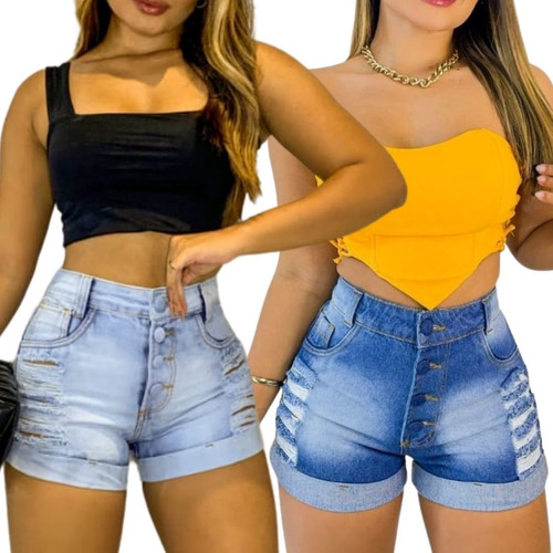 Kit Feminino Com 2 Bermudas Modeladoras.