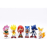 Coleção 6 Bonecas Em Miniatura Do Sonic The Hedgehog Amy Tai