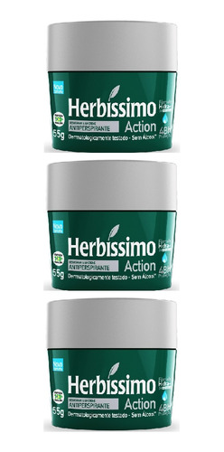 Herbissimo Antiperspirante Kit 3 Unidades 55g