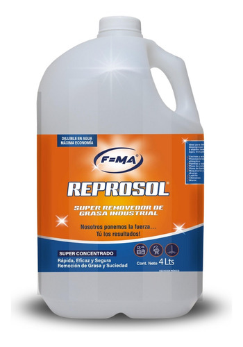 Reprosol Super Desengrasante Industrial 4 L Concentrado