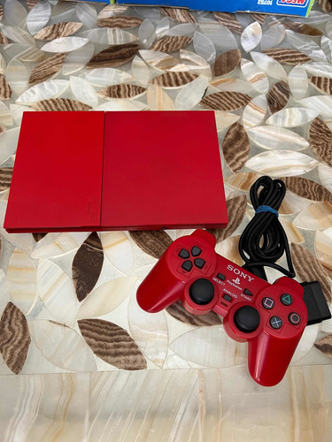 Consola Ps2 Slim Roja Americana Rara Variante Mexicana Sello