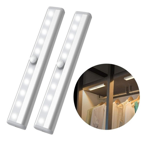 Barra Led Con Sensor Para Armario Cocina Escalera A Pilas