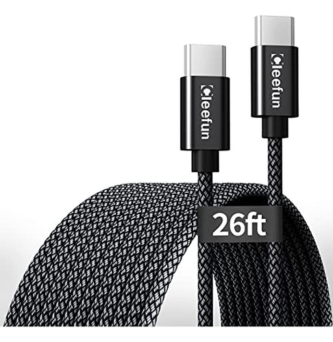 Cable Usb C A Usb C Extralargo Cleefun [26 Pies/8 M], Largo