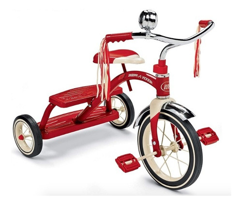 Radio Flyer Triciclo Rojo Clásico Con Doble Plataforma