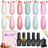 Kit De 6 Esmaltes En Gel De Secado Uv Coleccion Glazed Donut