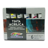 Estojo De Tinta Acrilica 06 Cores Corfix