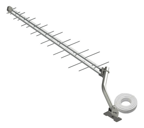 Antena Externa Digital Hd - Log 28 - 14dbi - Mastil Y Cable