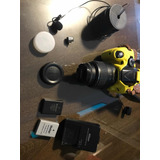 Cámara Nikon D5200 + 2 Bat+adap Wifi +funda+micrófono Extern