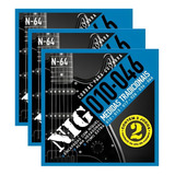 Kit 6 Encordoamentos Guitarra Nig N-64 .010 Pr2n64l